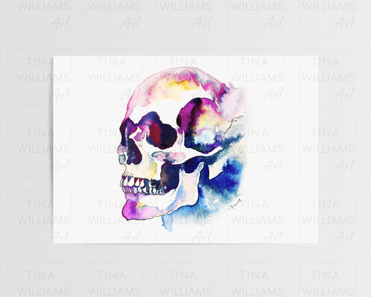 Watercolor Skull | Sip and Paint Holiday Inn