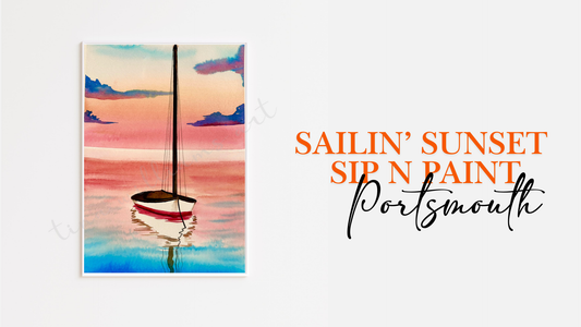 Sailin Sunset Sip N Paint