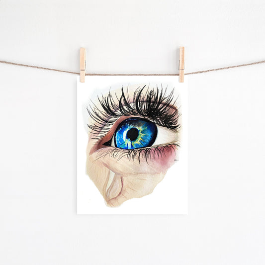 One Of A Kind Original Artwork - Watercolor Art - Captivating Eye - Optometrist